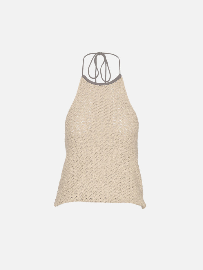 Ellinor Halter Top,SIR.,LIGHT BEIGE,Image 1