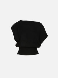 Cashmere Top,ST AGNI,BLACK,Image 1