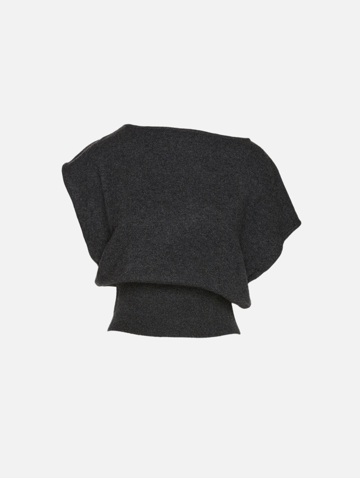 Cashmere Top,ST AGNI,CHARCOAL MELANGE,Image 1