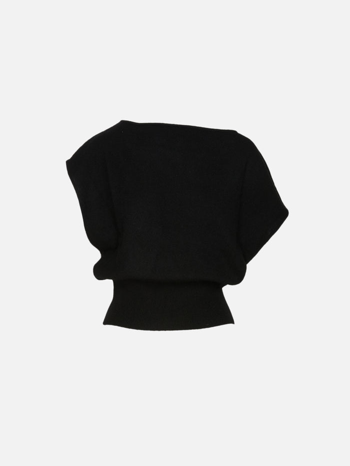 Cashmere Top,ST AGNI,BLACK,Image 1