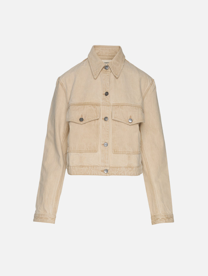Tomer Collared Denim Jacket,KHAITE,DUMAS,Image 1