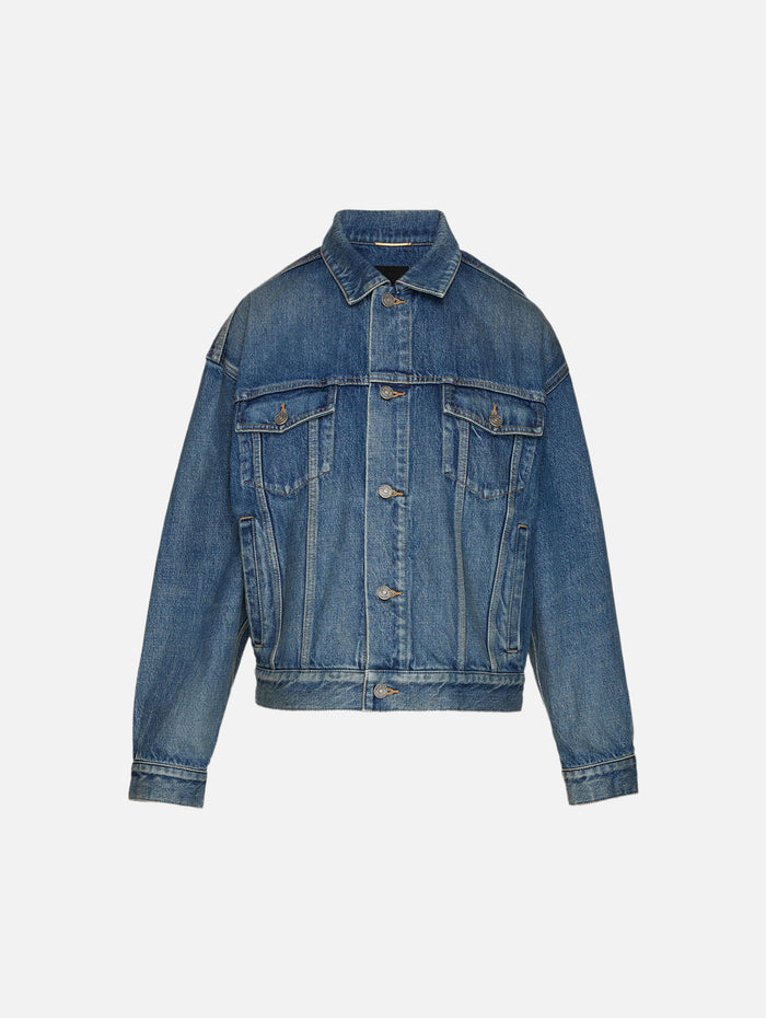 Trucker Jacket,SAINT LAURENT,BLUE,Image 1