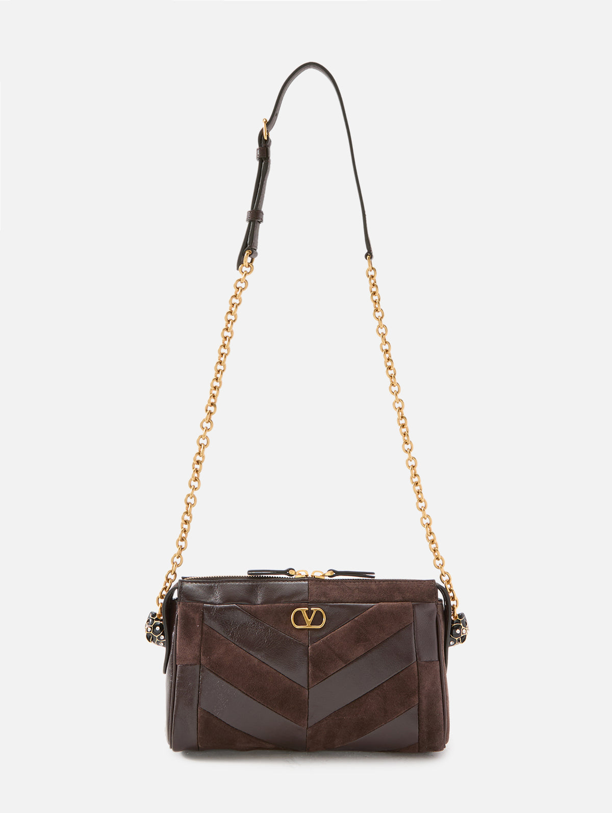 Panthea Shoulder Bag,VALENTINO GARAVANI,EBONY BROWN,Image 1