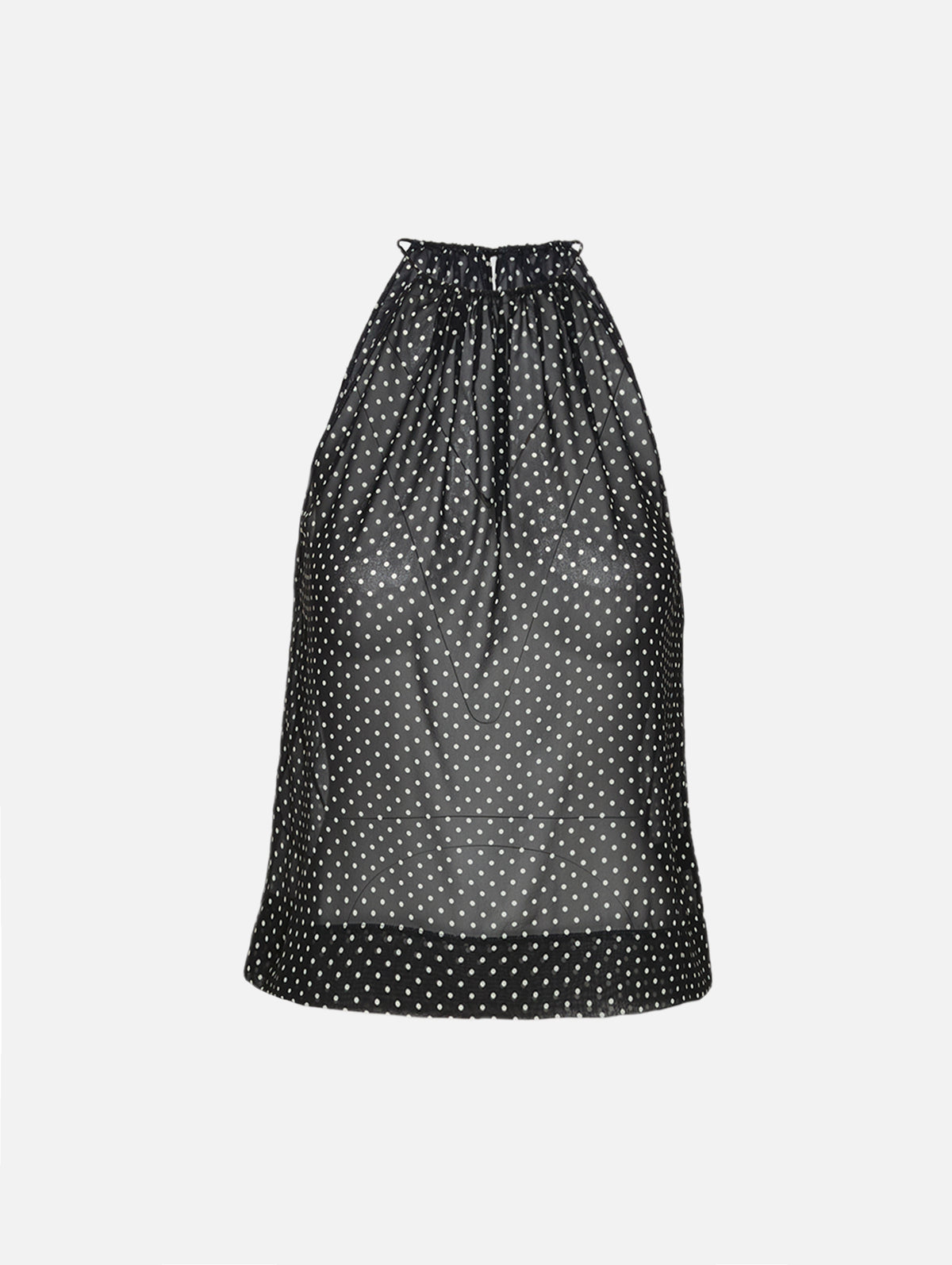Nikki Halterneck Top,NILI LOTAN,OBSIDIAN/IVORY POLKA DOT,Image 1
