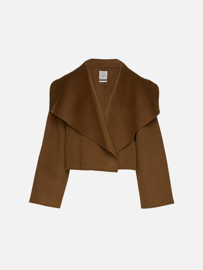 Double Wool Jacket,TOTÉME,TOBACCO,Image 1