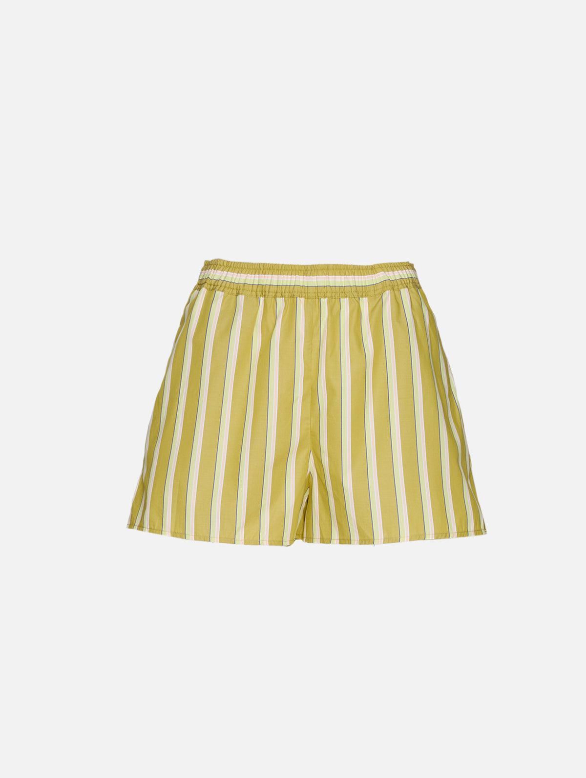 Striped Poplin Short,LA LIGNE,PISTACHIO MULTI,Image 1