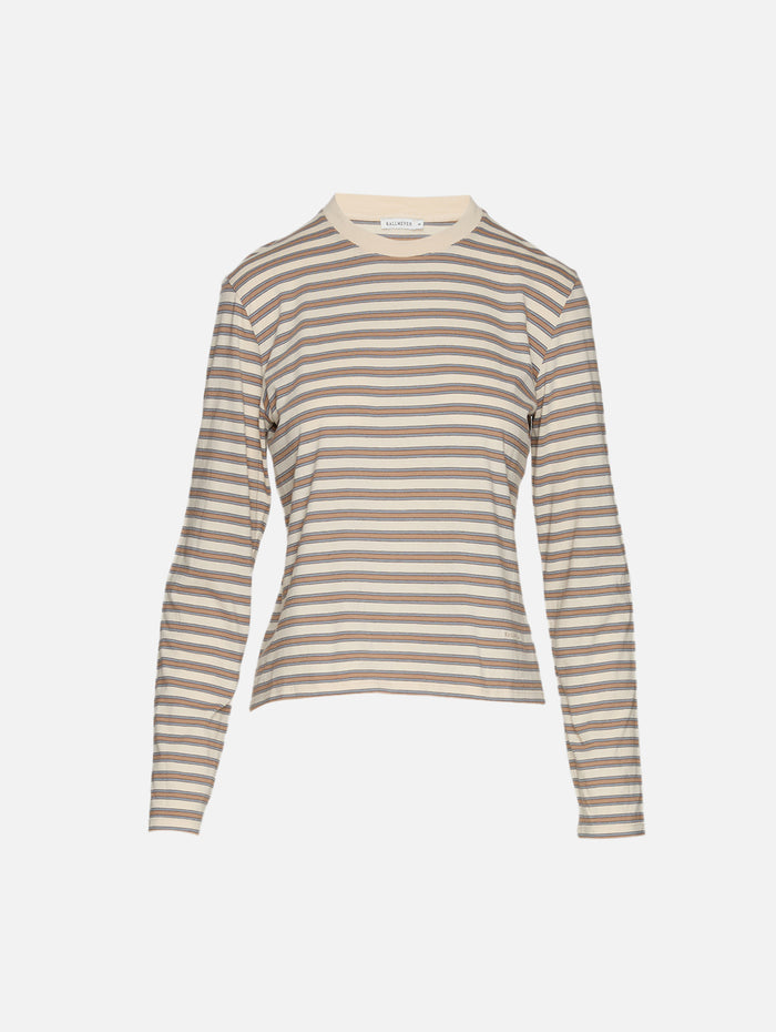 Wynn Long Sleeve T Shirt,KALLMEYER,APRICOT STRIPE,Image 1