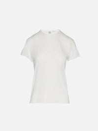 Silk Tee,TOTÉME,ECRU,Image 1
