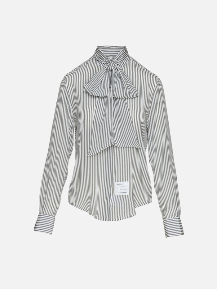 Collar Shirt,THOM BROWNE,MEDIUM GREY,Image 1