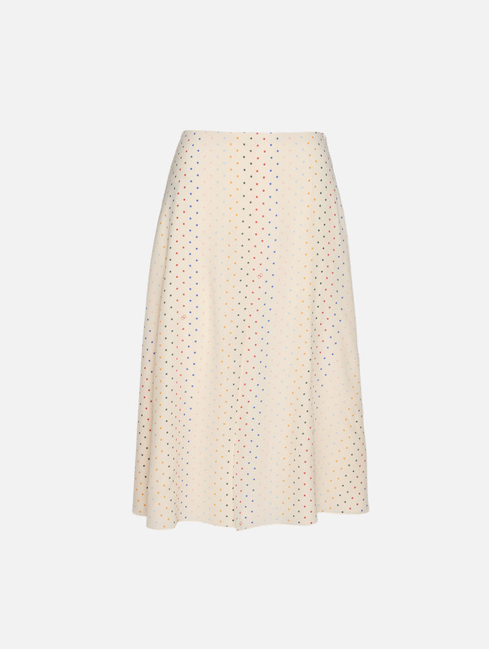 Star Stripe Skirt,VALENTINO GARAVANI,VANILLA/MULTI,Image 1