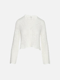 Crochet Cardigan,CHLOÉ,WHITE,Image 2