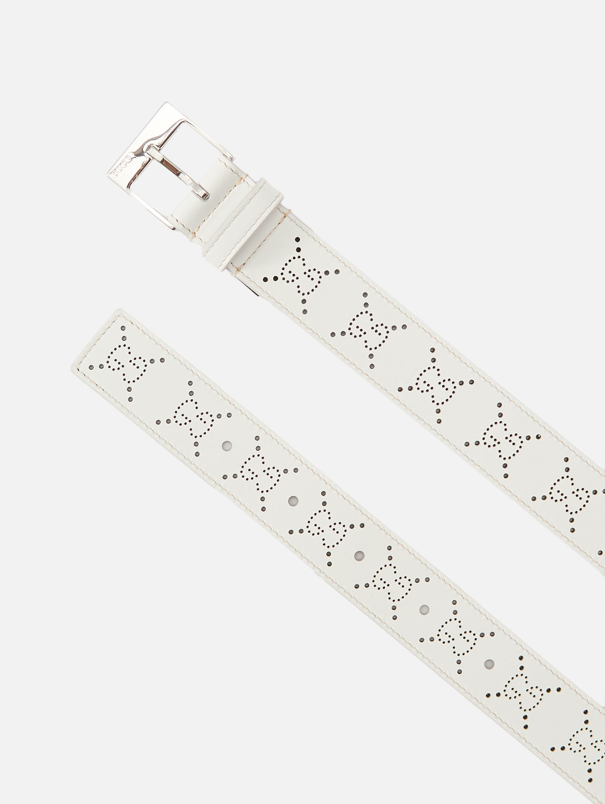 Squared Buckle Belt 30mm,GUCCI,WHITE BAMBOO,Image 2