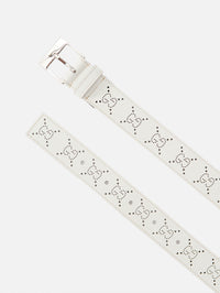 Squared Buckle Belt 30mm,GUCCI,WHITE BAMBOO,Image 2