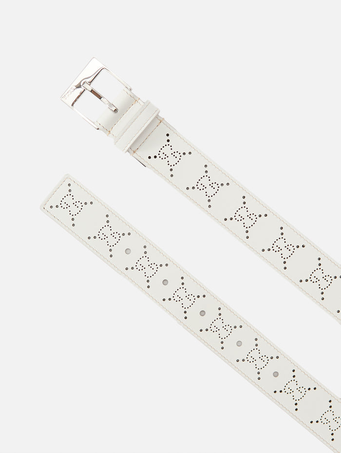 Squared Buckle Belt 30mm,GUCCI,WHITE BAMBOO,Image 1