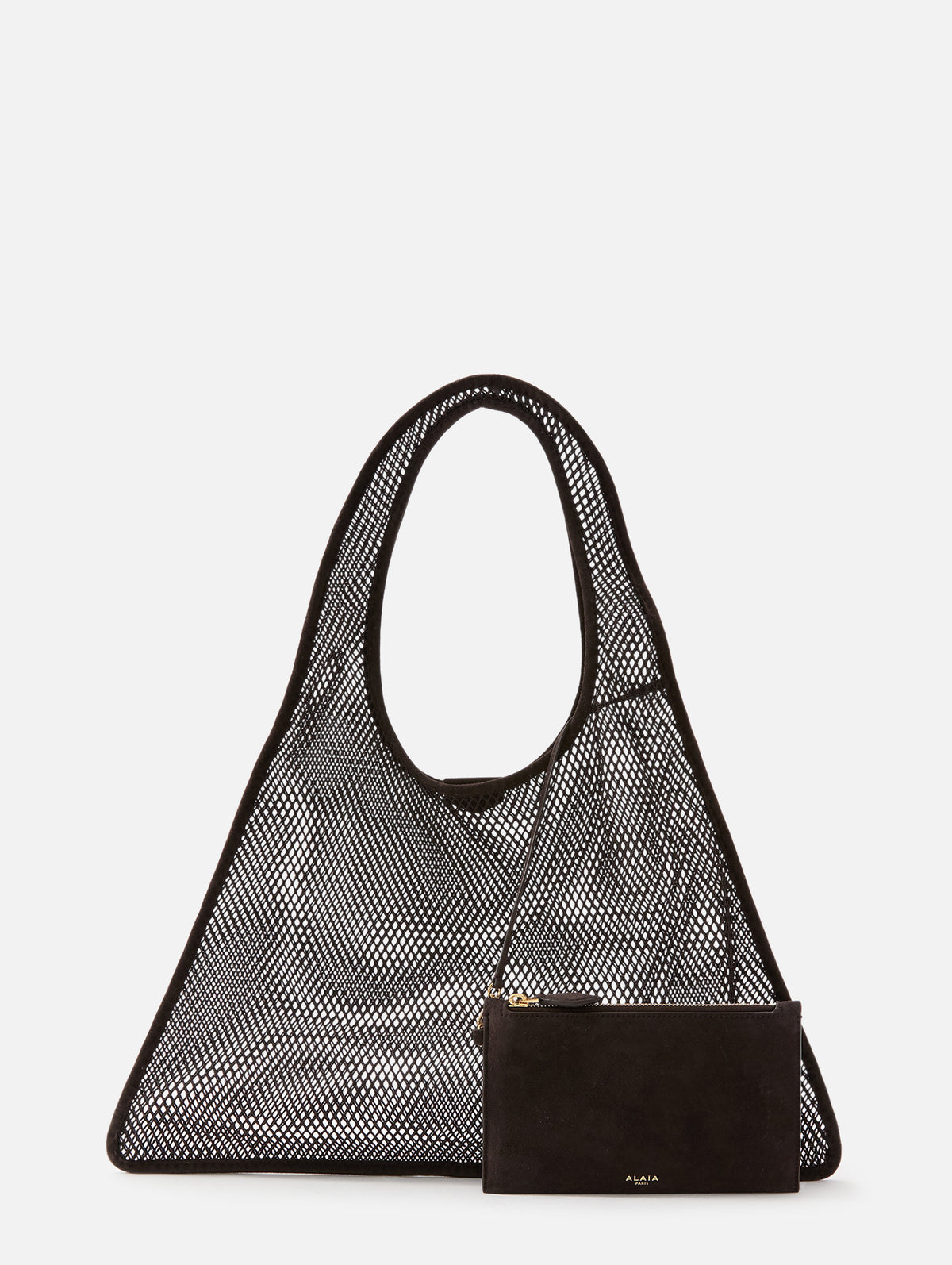 One Piece Hobo Bag,ALAIA,DARK BROWN,Image 2