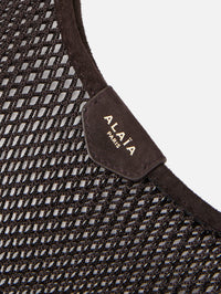 One Piece Hobo Bag,ALAIA,DARK BROWN,Image 3