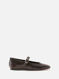 Mary Jane Ballet Flat,LE MONDE BERYL,SNAKE CHOCOLATE,Image 1