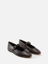 Mary Jane Ballet Flat,LE MONDE BERYL,SNAKE CHOCOLATE,Image 2