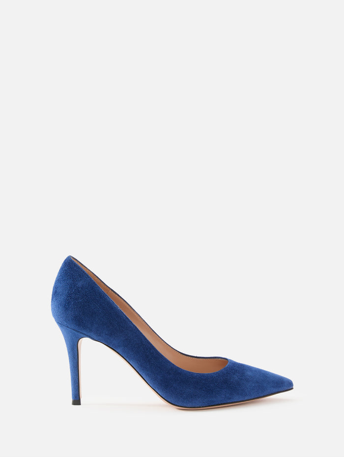 Gianvito Pump 85mm,GIANVITO ROSSI,NAVY,Image 1