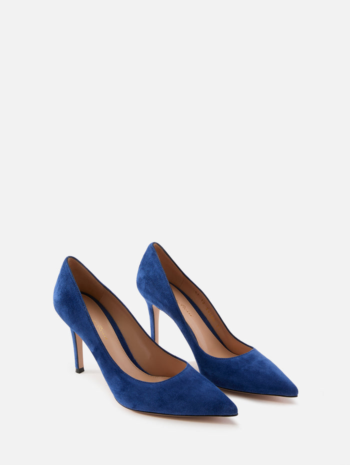 Gianvito Pump 85mm,GIANVITO ROSSI,NAVY,Image 1