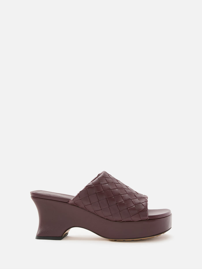 Rosita Kitten Wedge,BOTTEGA VENETA,DEEP MAHOGANY,Image 1
