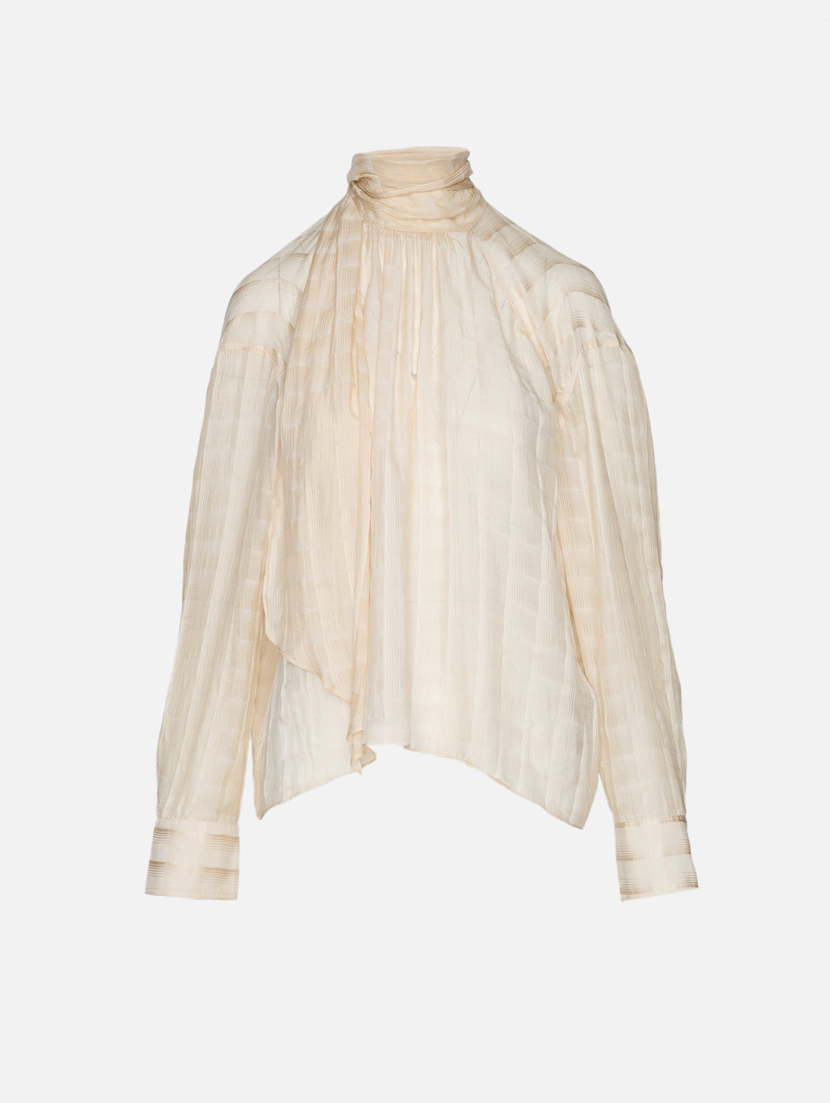 Airy Check Blouse,DOROTHEE SCHUMACHER,SMOKED PEARL,Image 1