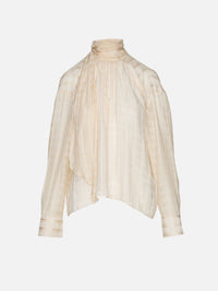 Airy Check Blouse,DOROTHEE SCHUMACHER,SMOKED PEARL,Image 1