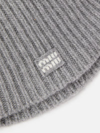 Knit Bucket Hat,MIU MIU,GRIGIO,Image 4