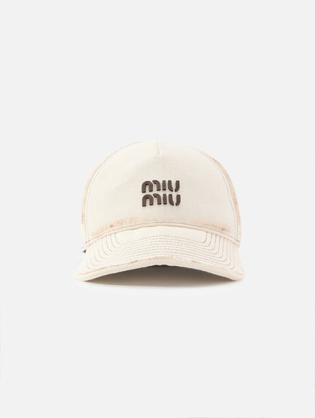 Denim Baseball Cap | MIU MIU | elysewalker