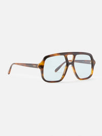 Slim Aviator Sunglasses,LOEWE EYEWEAR,SHINY BROWN,Image 2