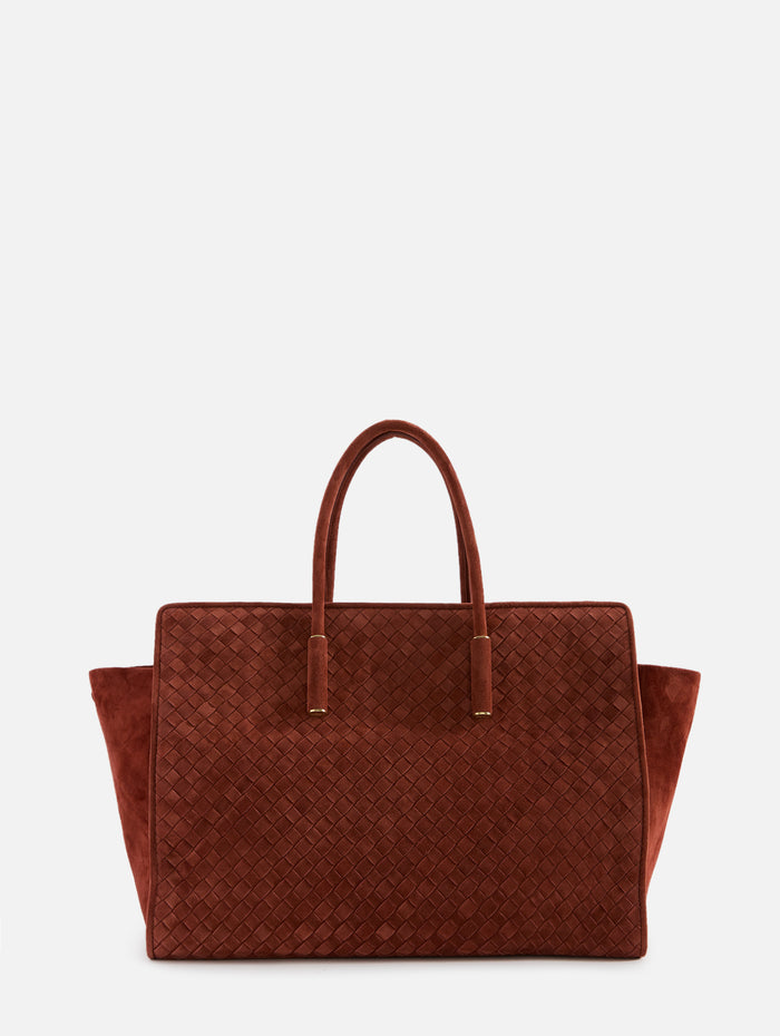 Barbara Tote Bag,BOTTEGA VENETA,RUST BRASS,Image 1