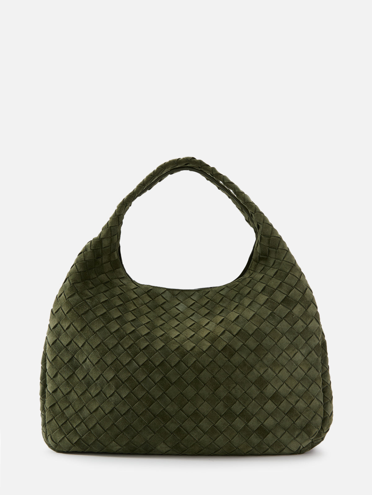 Large Campana Bag,BOTTEGA VENETA,GREEN TWEED,Image 1