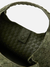 Large Campana Bag,BOTTEGA VENETA,GREEN TWEED,Image 4