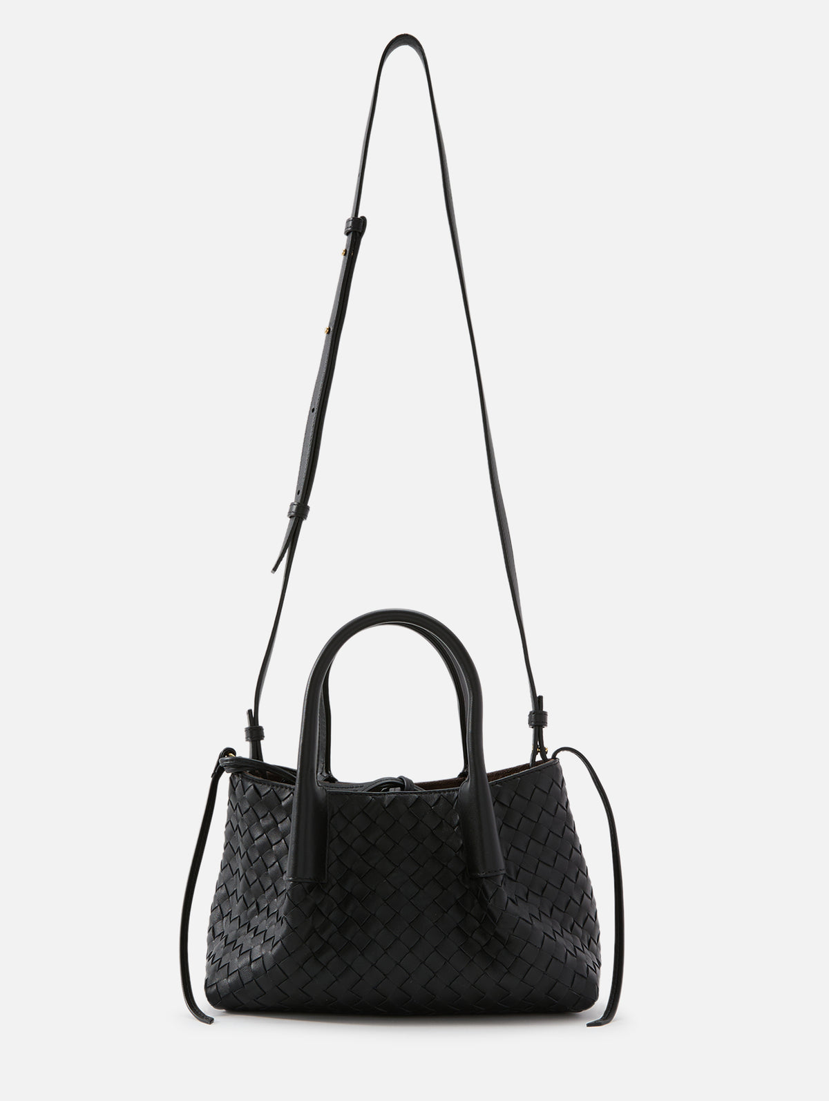Small Pinacoteca Tote Bag,BOTTEGA VENETA,BLACK/FONDANT,Image 3