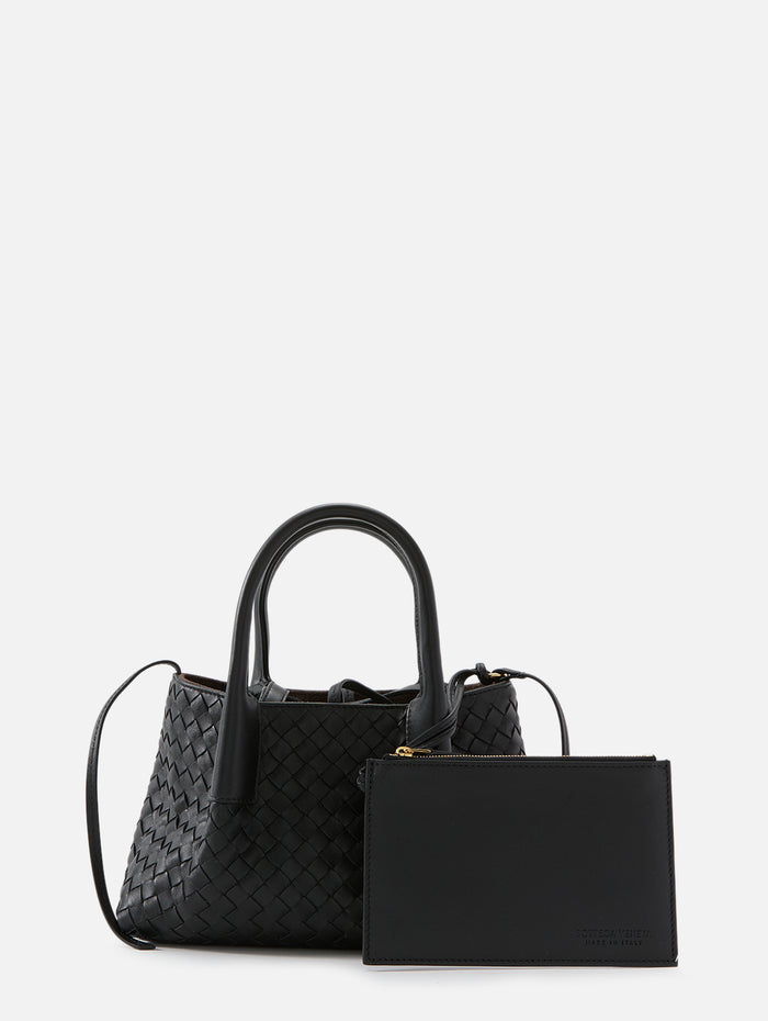 Small Pinacoteca Tote Bag,BOTTEGA VENETA,BLACK/FONDANT,Image 1