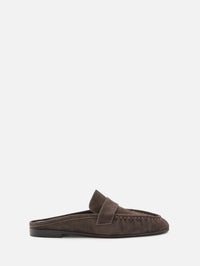 Gabby Loafer Mule,BLACK SUEDE STUDIO,HOT FUDGE,Image 1