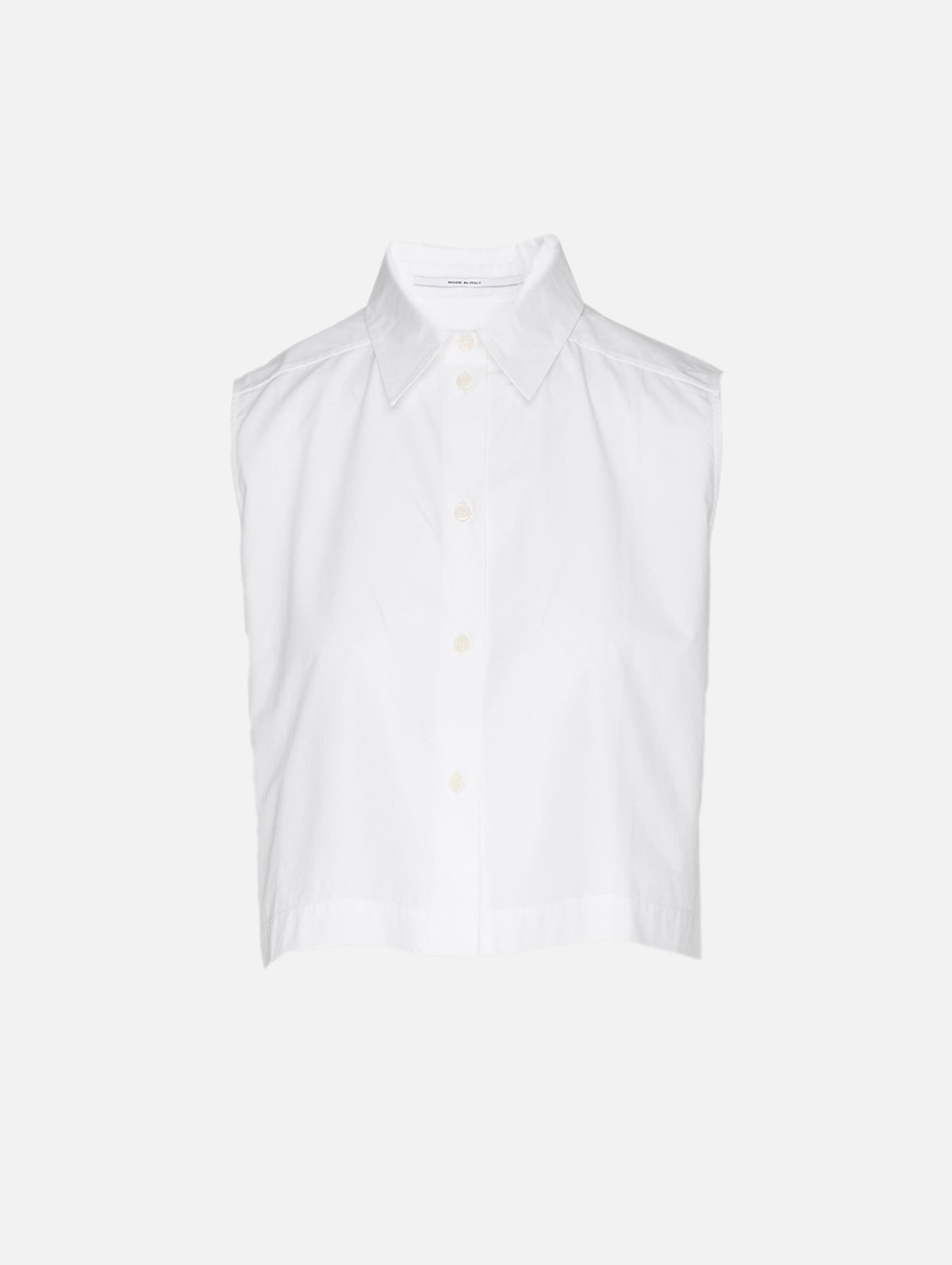 Cropped Shirt,ANOTHER TOMORROW,WHITE,Image 1