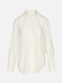 Gingham Blouse,ANOTHER TOMORROW,OFF WHITE,Image 2