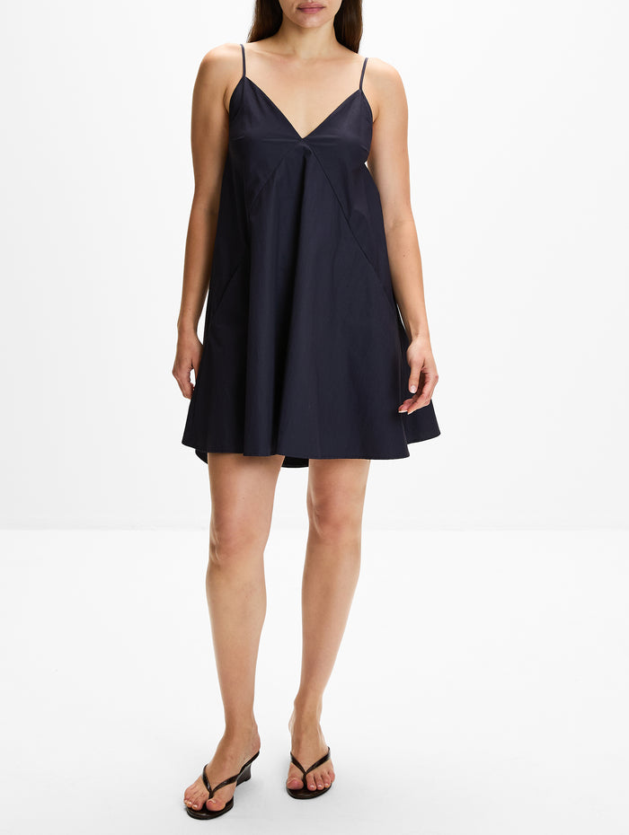 Flare Sun Dress,ANOTHER TOMORROW,MIDNIGHT,Image 1