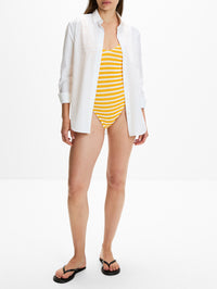 Mara One Piece Swimsuit,BOND-EYE,SAFFRON/WHITE,Image 4