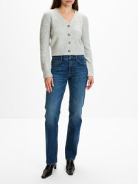 Sloane Cashmere Cardigan,BRANDON MAXWELL,CLOUD GREY,Image 2