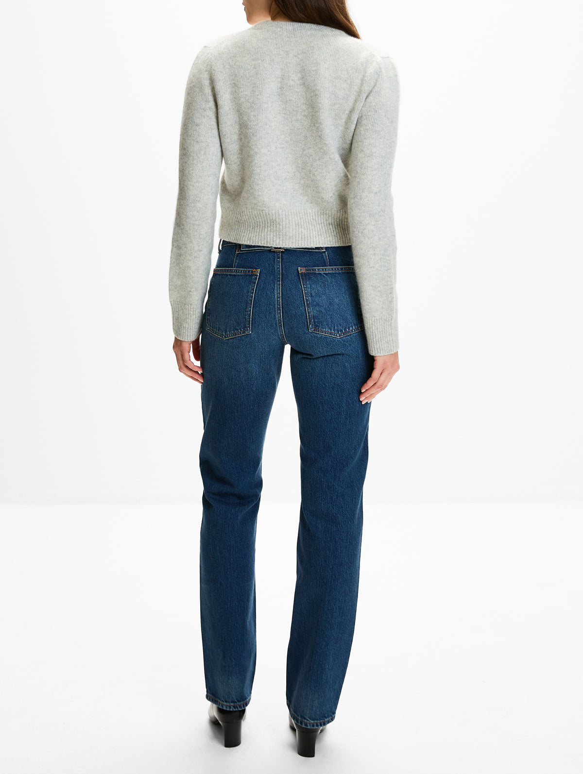 Sloane Cashmere Cardigan,BRANDON MAXWELL,CLOUD GREY,Image 3