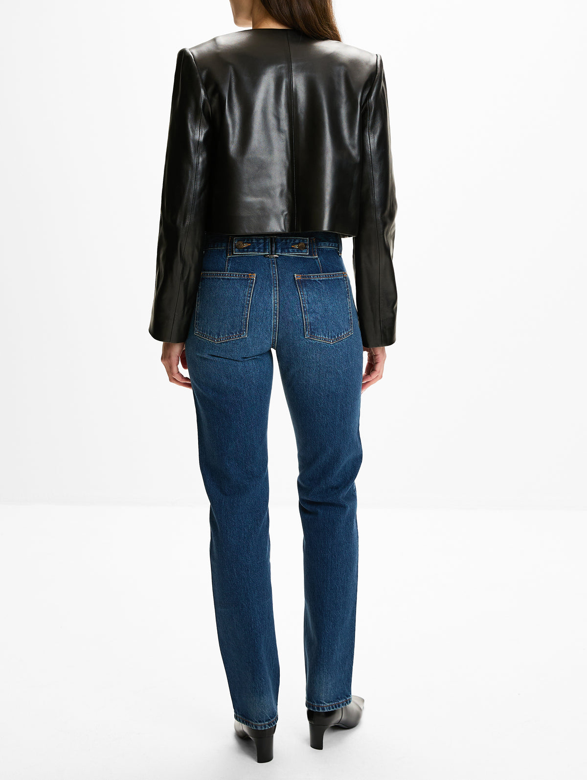 Ryder Crew Jacket,BRANDON MAXWELL,BLACK,Image 3