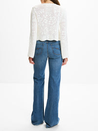 Crochet Cardigan,CHLOÉ,WHITE,Image 3