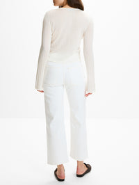 Isabelle Cardigan,RE/DONE,WHITE,Image 3