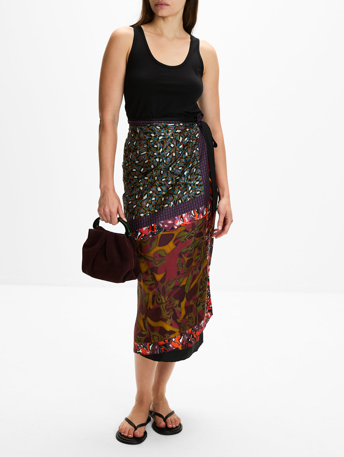 Scarfy Long Skirt,DRIES VAN NOTEN,DESSIN B,Image 2
