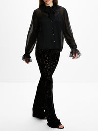 Lace Pant,GUCCI,BLACK,Image 3