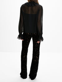 Lace Pant,GUCCI,BLACK,Image 4