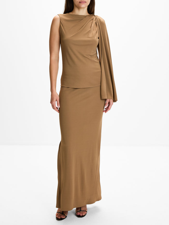 Noor Tube Skirt,KALLMEYER,NUTMEG,Image 1