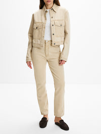 Tomer Collared Denim Jacket,KHAITE,DUMAS,Image 2
